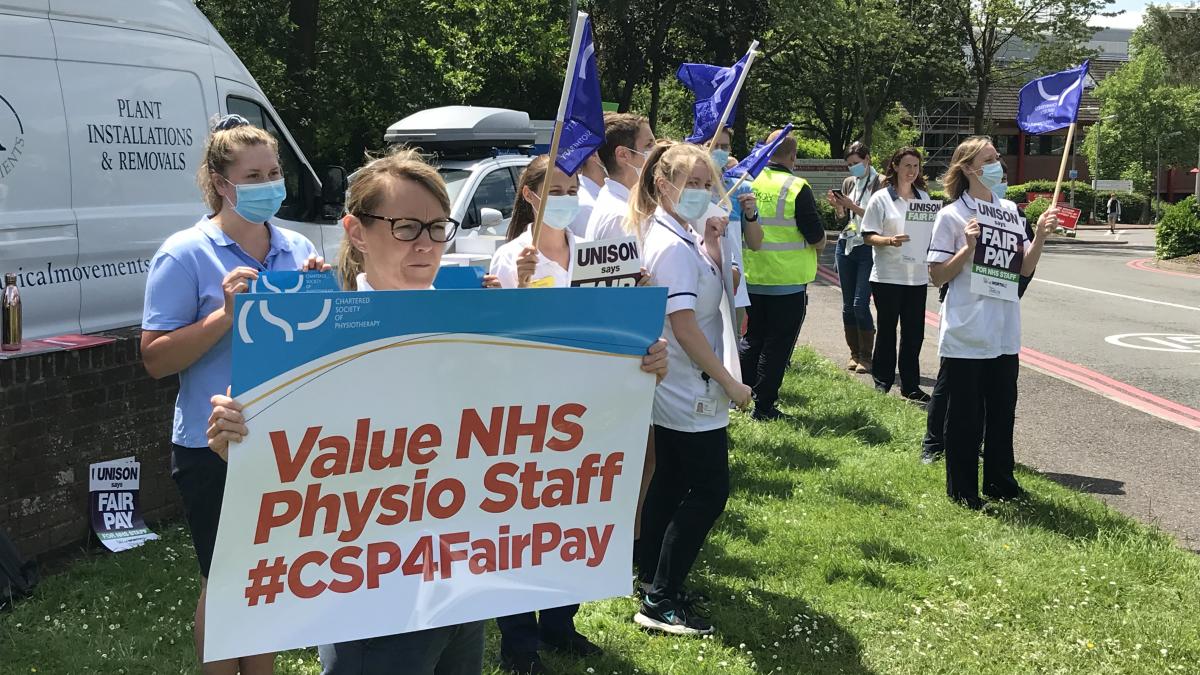 Demos across the country call for fair pay for NHS physios