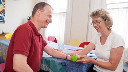 Andrew Marr with physio